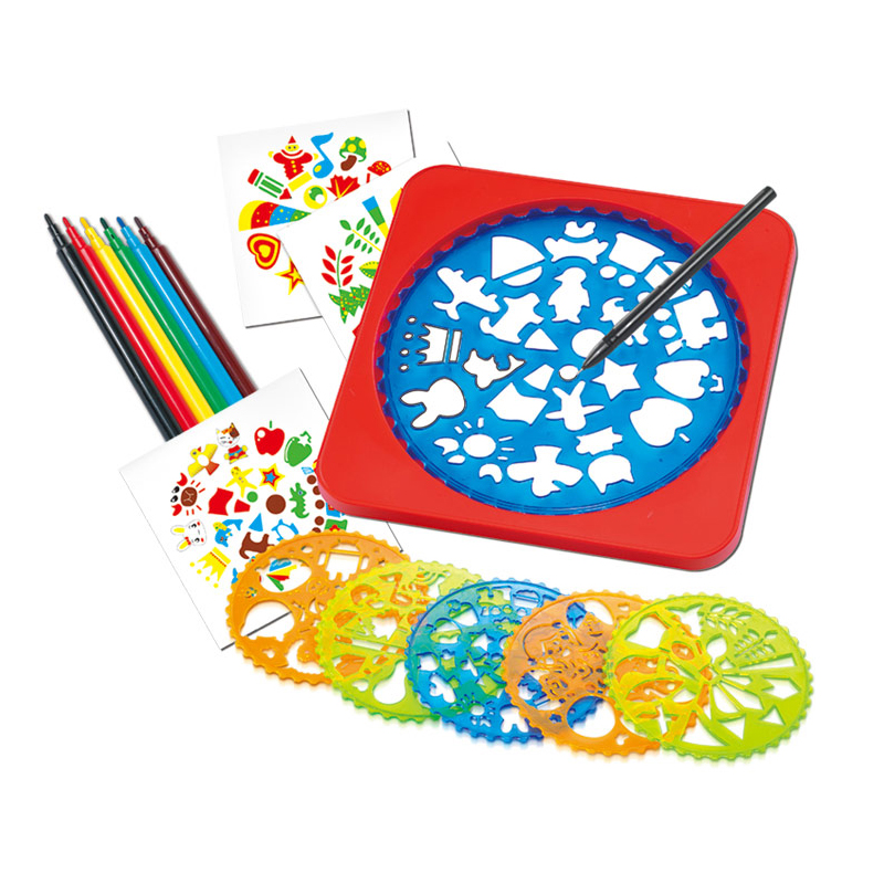 Children's painting tools toy drawing template creative combination painting set early education puzzle graffiti school supplies
