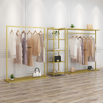  Clothing store display stand floor-to-ceiling combination hanger Mens and womens clothing store shelf display side-hanging floor-to-ceiling