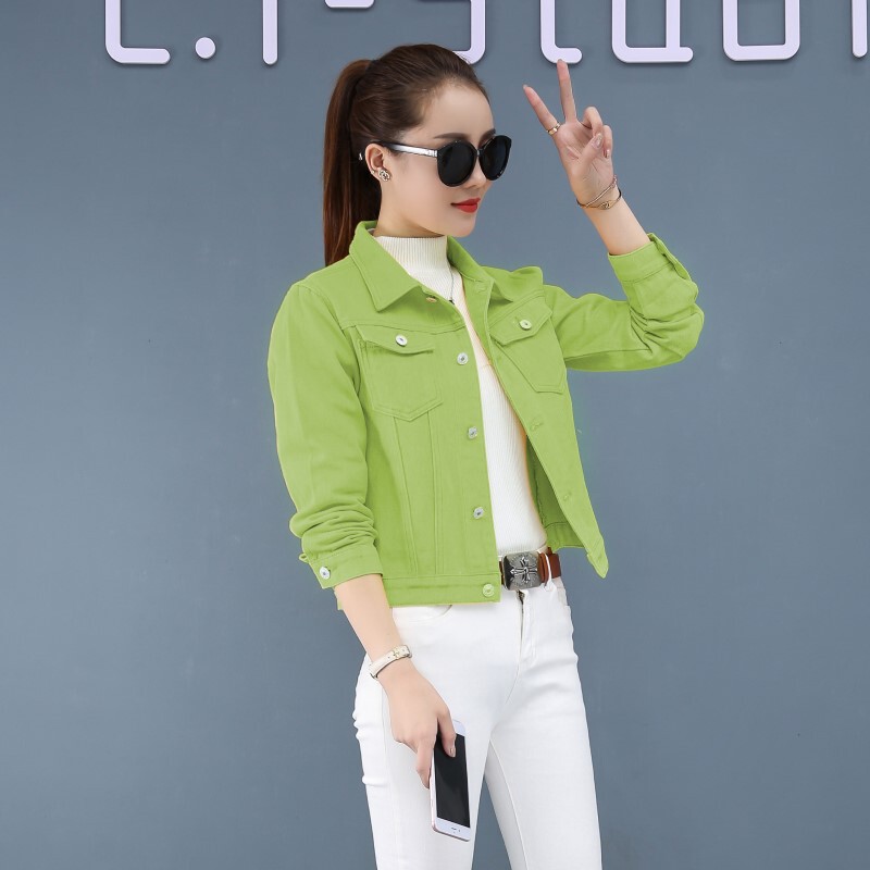 Petite Casual Slim-Fit Denim Short Jacket for Women, Spring and Autumn Korean Style New Fashion Versatile Slimming Denim Jacket