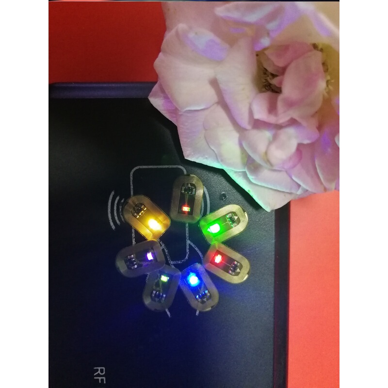 Nfc Luminous Nail Stickers, Nail Art Stickers, Led Flashing Nail Stickers, Red, Orange, Yellow, Green, Cyan, Blue, Purple, Chip Nail Stickers