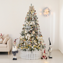 2024 New Christmas Tree High-end Hotel Facade Luxury Gold Set Decoration Falling Snow Encrypted Simulation Christmas Tree