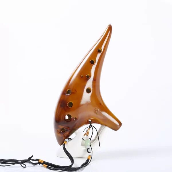 12-hole ocarina alto C tune smoked ocarina 12-hole AC professional teaching flute to send textbooks factory wholesale