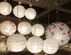 Japanese antique style lanterns and milk white cross round paper lanterns paper chandelier shades wedding lighting handmade paper lanterns