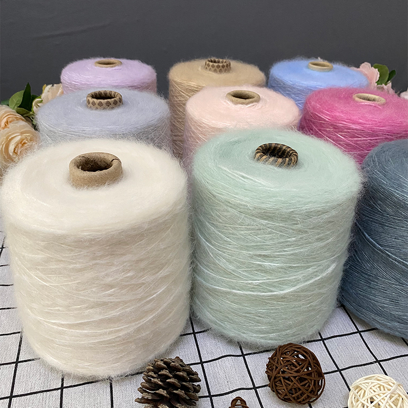 Hollow Mohair Spray Yarn, Soft and Fluffy, Hand-Knitted Medium-Thick Yarn for Scarves, Sweaters, Hats, and Knitting Needles, Handmade Wool Yarn