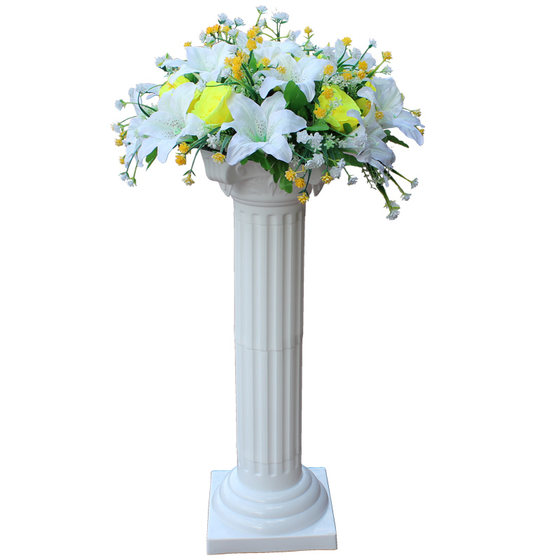 Simulated flowers, chrysanthemums, Roman columns, flowers, funeral parlor decorations, funeral flowers, grave sweeping flowers, sacrificial flowers, mourning hall flowers