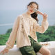 Smiling Warm Horn Button Blue Mori Women's Knitted Cardigan Sweater Jacket 2024 New Women's Spring Early Autumn Outerwear