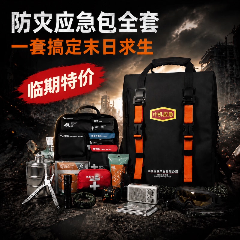 Earthquake Disaster Prevention Emergency Preparedness Kit, Family Supplies for Wartime Readiness, End-Of-The-World Wilderness Survival Equipment, National Standard Complete Set Earthquake Disaster Prevention Emergency Preparedness Kit, Family Supplies for Wartime Readiness, End-Of-The-World Wilderness Survival Equipment, National Standard Complete Set