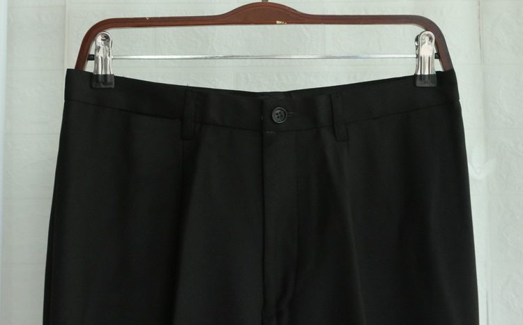 Демисезонные шерстяные черные штаны, свободный прямой крой 