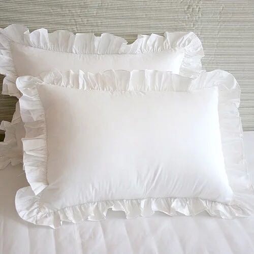 Ruffles ren trắng handmade flouncing vận chuyển bông gối một gối bông đơn - Gối trường hợp gối dành cho bà bầu