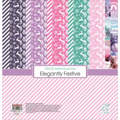 609800 Special offer 12 inch paper 24 sheets ScrapBerrys Elegantly Festive