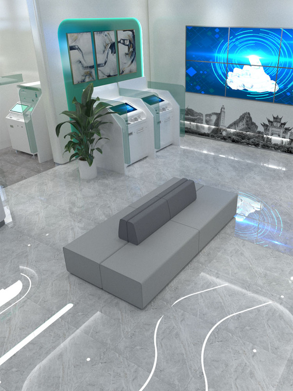 Bank Hospital Creative Leisure Reception Irregular Double-Sided Back-To-Back Parent Waiting Area Clothing Store Sofa