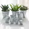 A variety of new products hot galvanized iron pot flower pot Succulents green plant pot storage flower pot Simulation flower bucket