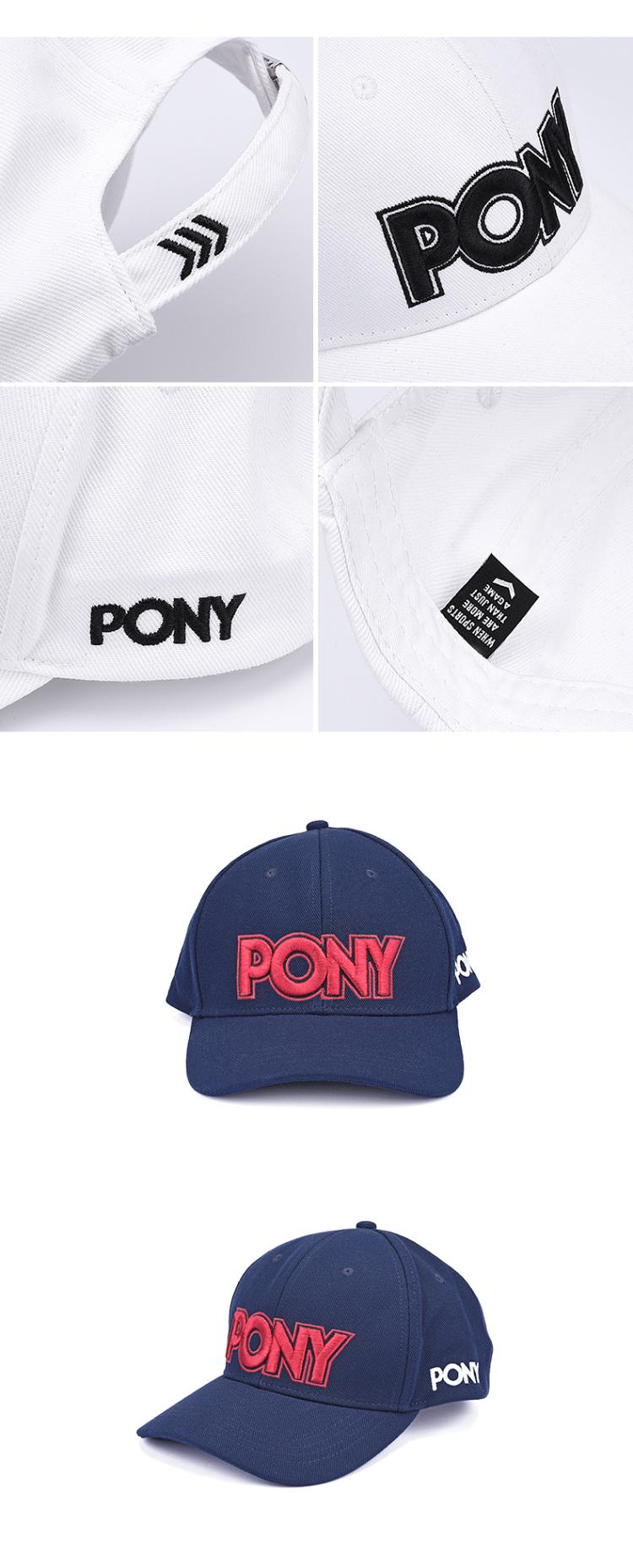 PONY mùa hè mới mũ bóng chày thể thao và mũ giải trí chữ nam và nữ mũ 93U3AN02 - Mũ thể thao mũ lưỡi trai nửa đầu
