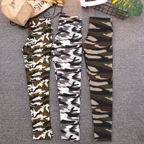 103 Camouflage sports leggings High waist hip yoga suit leggings personality stretch running training fitness pants