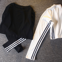 Sexy navel yoga clothing top casual long sleeve fitness clothes women quick running sports short blouse T-shirt breathable