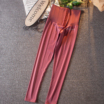 Corset waist and belly fitness pants womens elastic tight body plastic wear hips high waist elastic yoga running sports trousers