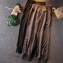 Loose zipper bunches sports pants women running training ins high waist yoga trousers autumn closing fitness pants tide