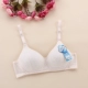 Mùa hè rắn màu cotton cô gái áo ngực không có vành thời kỳ phát triển học sinh trung học thể thao đồ lót kích thước lớn mỏng mẫu cốc