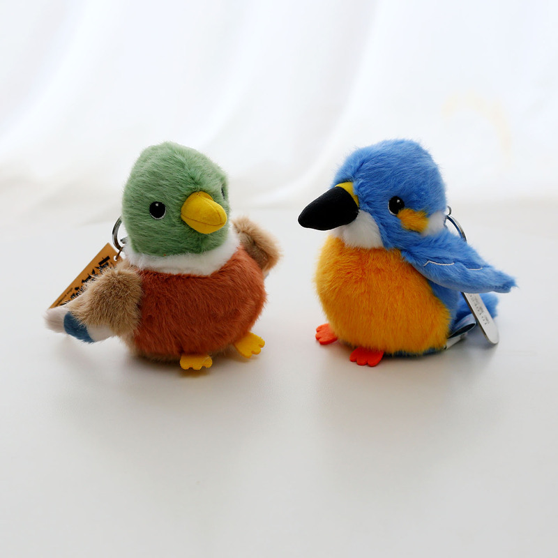 Authentic Mini Bird Backpack Pendant Doll Cute Kingfisher Plush Keychain Mallard Duck Doll Holiday Gift