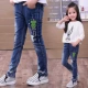 Trẻ em mặc quần bé gái mùa xuân và mùa thu cho bé lớn 2018 Quần trẻ em đáy mới cộng với quần jean nhung