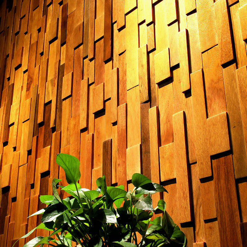 Nordic Solid TV Background Wall Log Wooden Wooden Front Background Tea Building