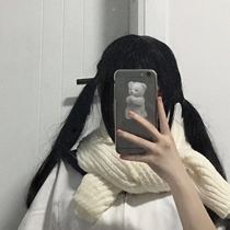  Badass college-Japanese soft thickened autumn and winter scarf bib limited-time couple