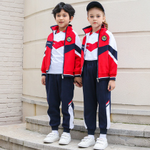 Kindergarten Garden Clothes Spring and Autumn Childrens Class Clothes Sports Set Cotton Short Sleeve Three Piece Set Primary and Secondary School uniforms