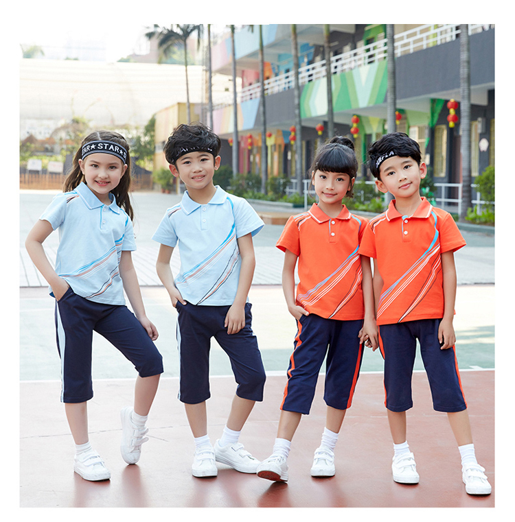 Quần áo sân vườn mẫu giáo mùa hè nhóm dịch vụ lớp học mua quần áo mùa hè ngắn tay cho trẻ em phù hợp với học sinh tiểu học và trung học - Đồng phục trường học / tùy chỉnh thực hiện quần áo trẻ em hàn quốc