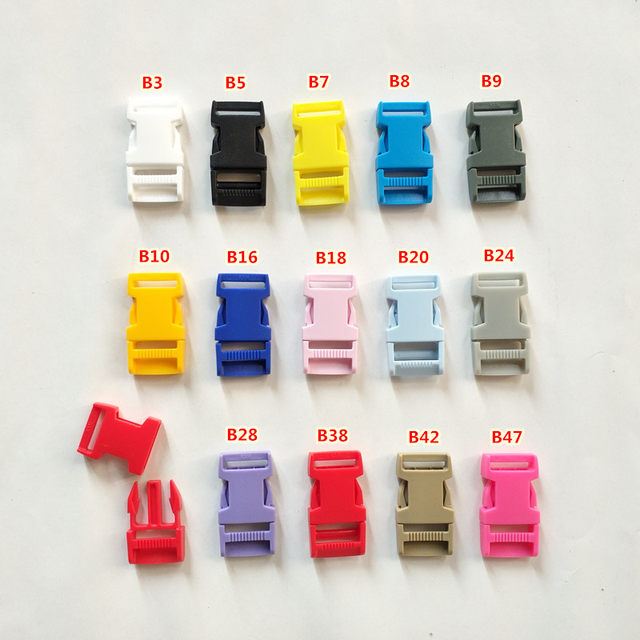 15MM plastic buckle safety buckle luggage accessories single and two-way adjustable backpack buckle connecting buckle female buckle 10 pieces