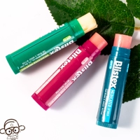 Mỹ Môi Blistex Colorless Lip Balm Giữ ẩm Giữ ẩm Hydrating Anti-Cracking Unisex Green Mint - Son môi son 3ce cam đất