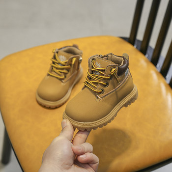 Handsome bubble children's martin boots soft sole anti-slip little yellow boots