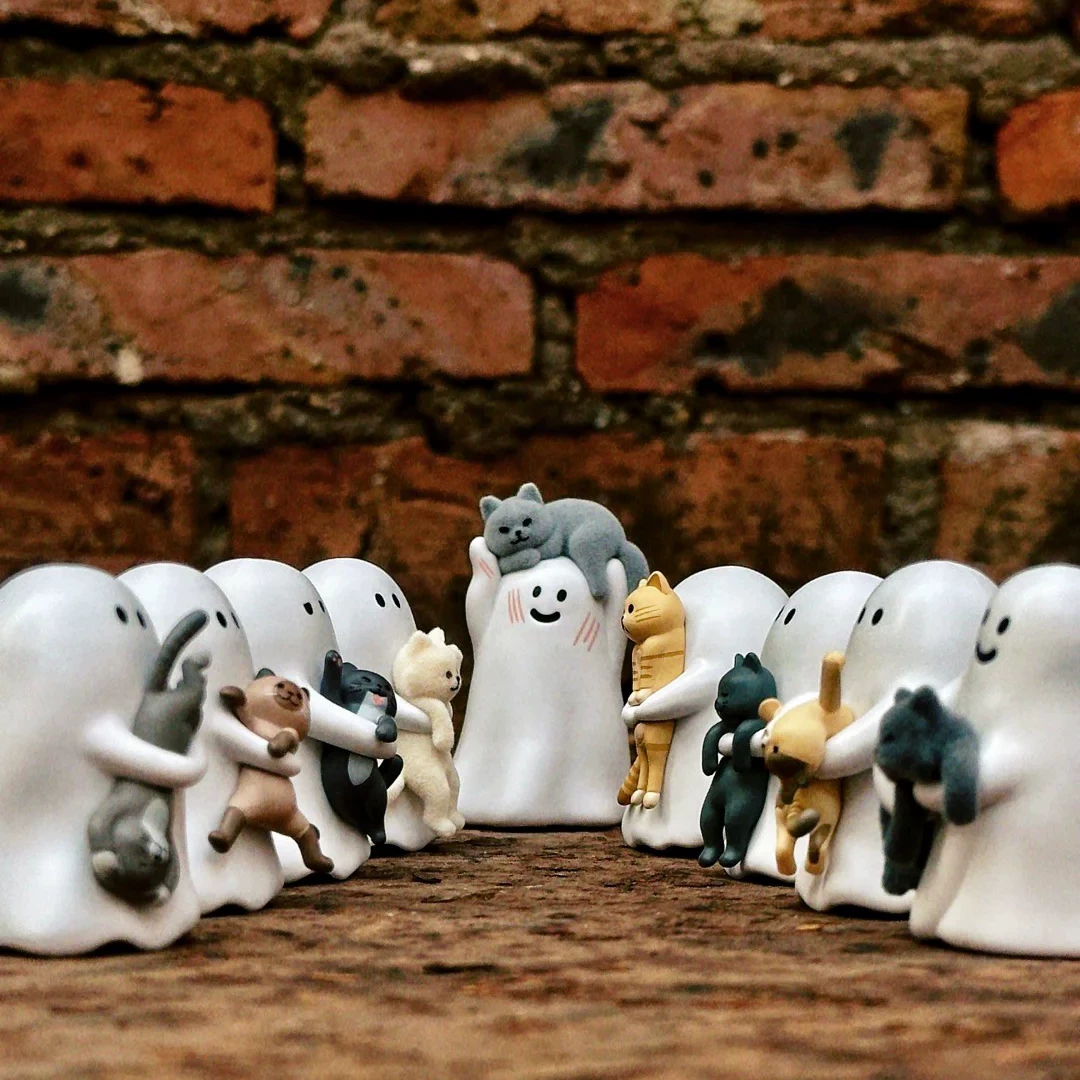 Настоящие 52TOYS маленький призрак показывает твою кошку слеп-бокс модель мини светящийся декоративный шарм подарок для женщин