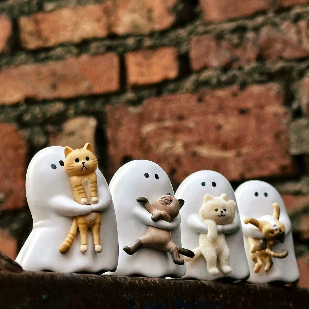 Настоящие 52TOYS маленький призрак показывает твою кошку слеп-бокс модель мини светящийся декоративный шарм подарок для женщин