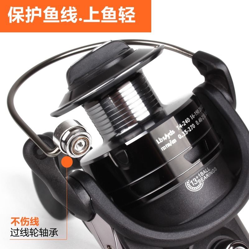 Wolf Fishing King 14-axis fishing wheel full metal thread Cup fishing wheel spinning wheel fishing reel special sea pole pole wheel rock pole wheel