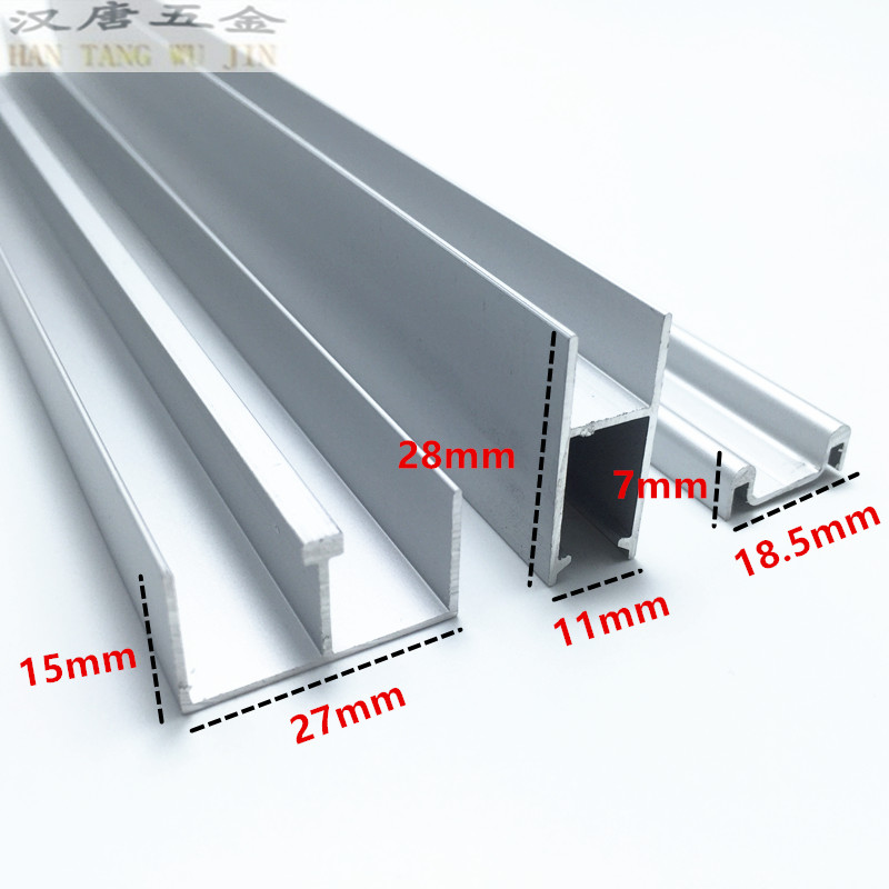 8mm Glass Showcase Sliding Door Track Glass Cabinet Door Chute