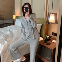 S F Elizabea to giggle ~ temperament lukewarm style Modale cotton pyjamas womens spring autumn season casual Korean version