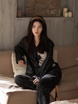 Small crowddesign ~ cute speaker S F Elizabeth pure cotton pyjamas womens spring and autumn season long sleeves cartoon thin out to wear