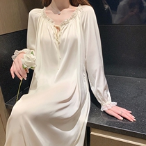 Palace Wind Typoon ~ Senior sensation S F Elizabea Ice Sleeping Dress Woman Spring Autumn Season Long Sleeve Net Red burst Jo