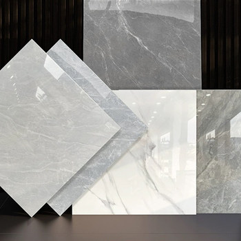Full body marble glossy tiles 600x600 living room floor modern simple texture style floor tiles