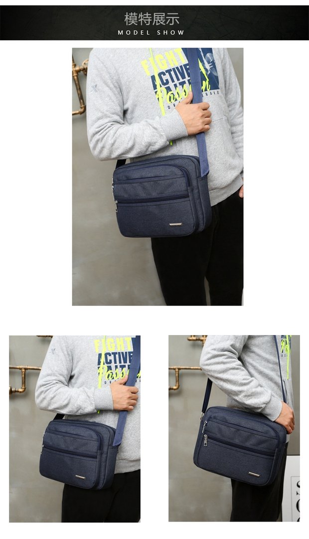 Ba lô trung niên trở lên dung lượng lớn nhiều lớp chống thấm nước Oxford vải vai Messenger túi vải túi du lịch giải trí túi nam túi elly