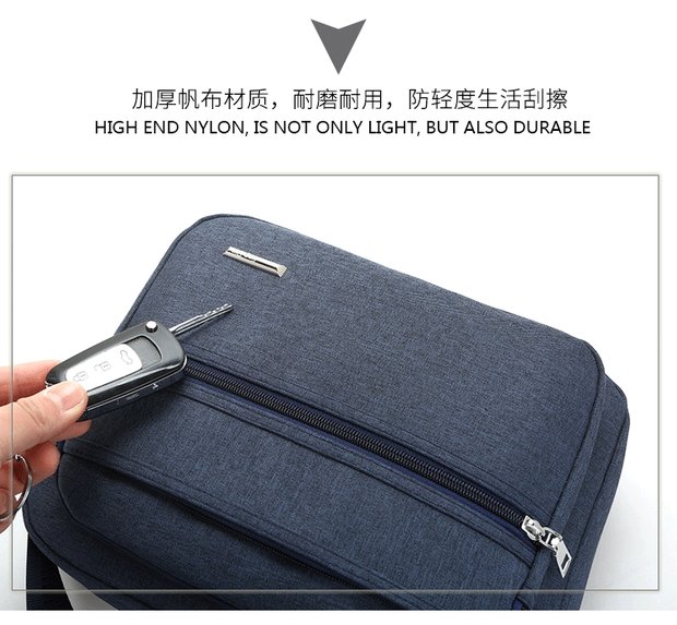 Ba lô trung niên trở lên dung lượng lớn nhiều lớp chống thấm nước Oxford vải vai Messenger túi vải túi du lịch giải trí túi nam túi elly