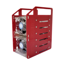 Hard disk box DIY3 5 inch acrylic hard drive bracket transparent chassis hard disk cage stacking rack mounted fan wiring