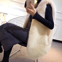 Жилет экологически чистые имитация водяной норки Fox Fur Vest Женская зима 2024 г. Новые иностранные модные конные клипы на улице носить