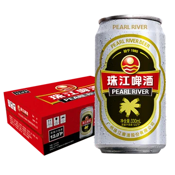 珠江12度经典老珠江啤酒330mL*24罐