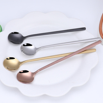 304 stainless steel long handle stirring spoon small spoon seasoning lengthened coffee spoon creative ice spoon can be customized logo