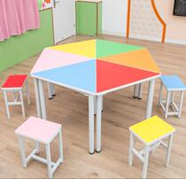Smart Classroom Activities Table And Chairs Mobile Hexagon Training Table Free Combination Triangular Meeting Table Students Discussion Table