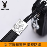 Playboy, длинный бумажник, маленькая сумка клатч для водительских прав, кожаный картхолдер с молнией, сумка с петлей на руку, из натуральной кожи