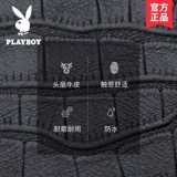 Playboy, мужской короткий бумажник, картхолдер для водительских прав, кожаный кошелек, из натуральной кожи