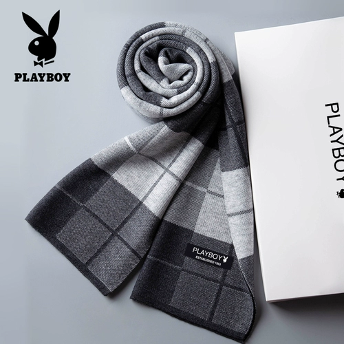 Playboy, мужской зимний высококлассный утепленный шарф для друга