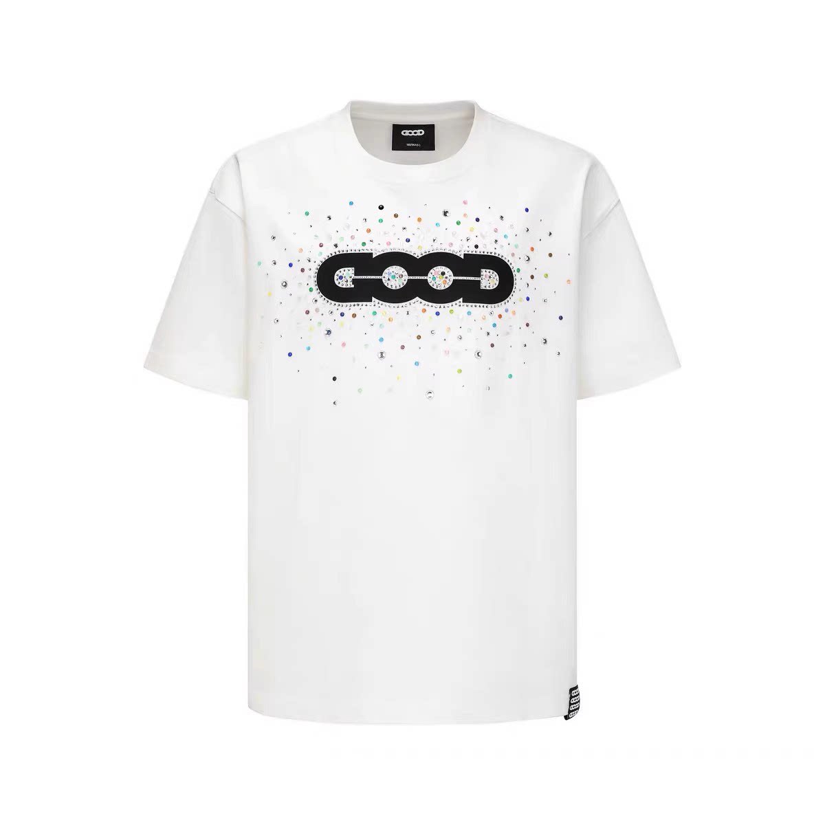Праздничная яркая футболка candy gems от GOODBRAND, легкая роскошная модная футболка с принтом высокого класса с короткими рукавами для мужчин и женщин